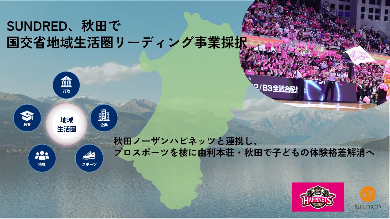 SUNDRED、秋田で国交省地域生活圏リーディング事業採択