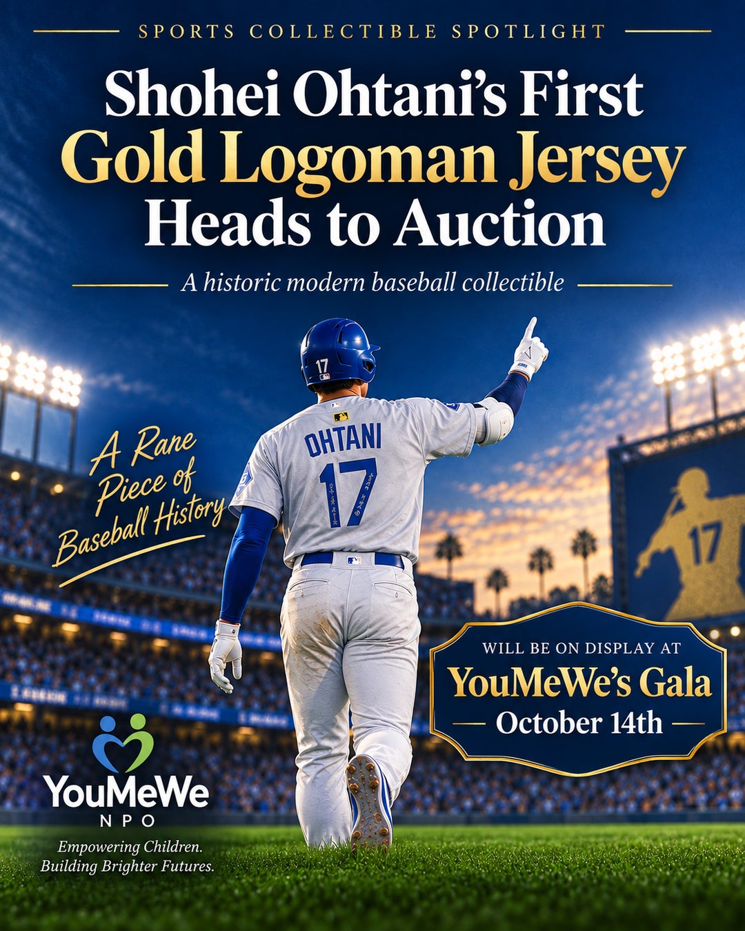 Historic Shohei Ohtani Tokyo Series Jersey to Be Featured at YouMeWe’s 2026 Gala Ahead of Auction